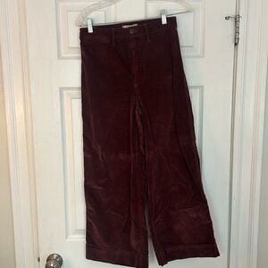 Madewell Velvet Wide Leg Pant